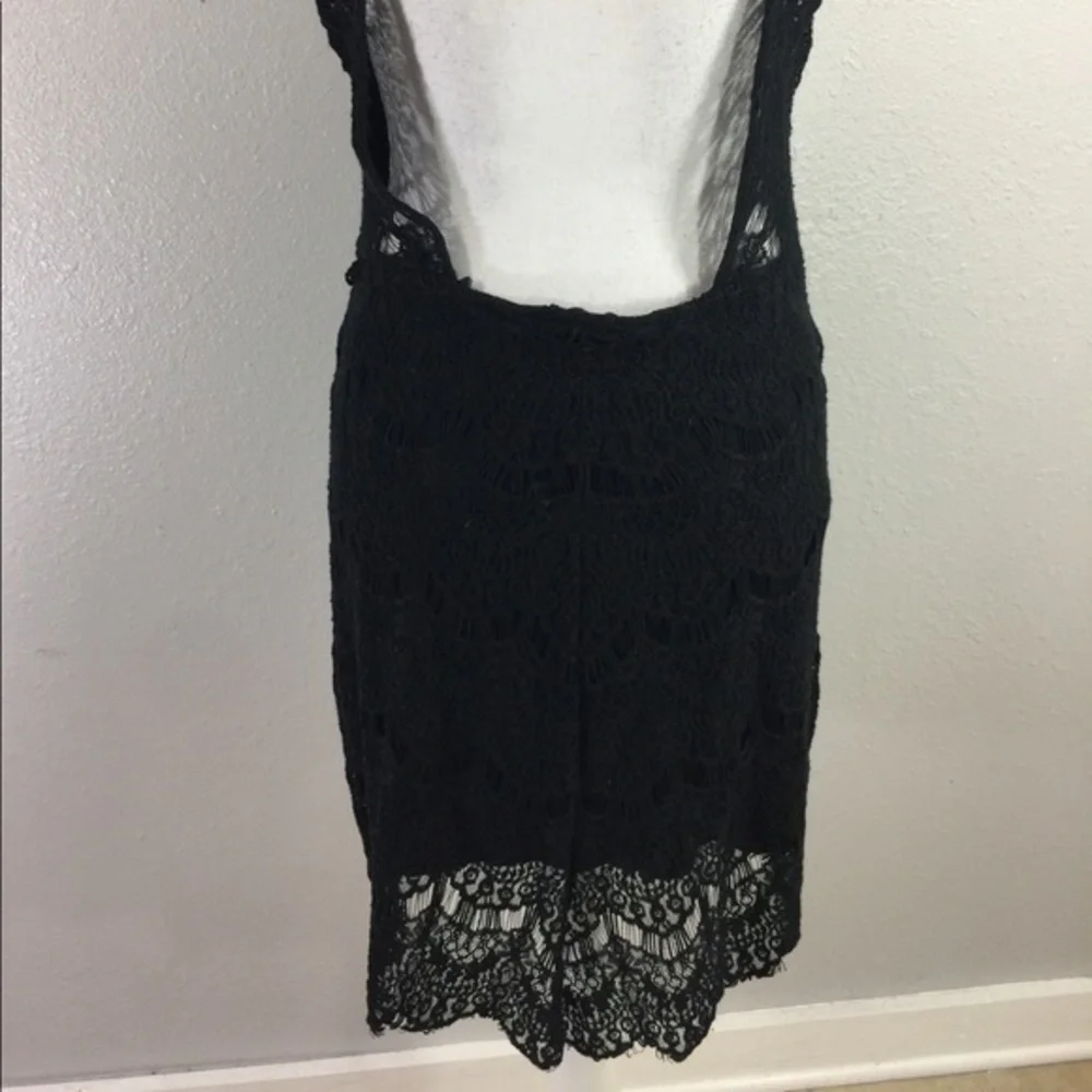 Intimately Free People Day Dream Black lace dress T9